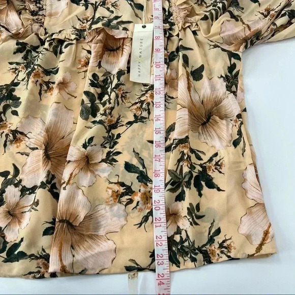 Happy x Nature Kate Hud Ruffle Floral Long Sleeve Size M - Picture 6 of 8